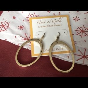 Sterling Silver 14k Gold Plated earrings